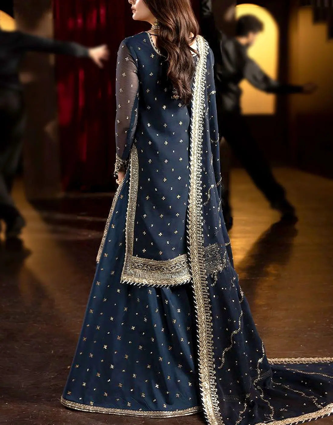 ASIM JOFA
chiffon embroidered sequence luxury gharar unstitched 3pc