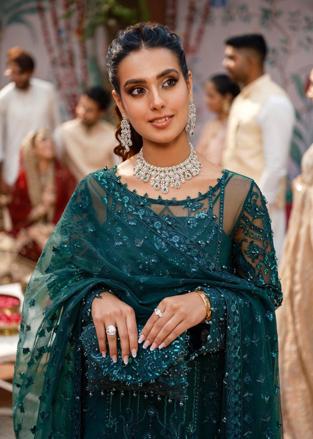 KANWAL MALIK NET LUXURY EMBROIDERED UNSTICHED 3pc