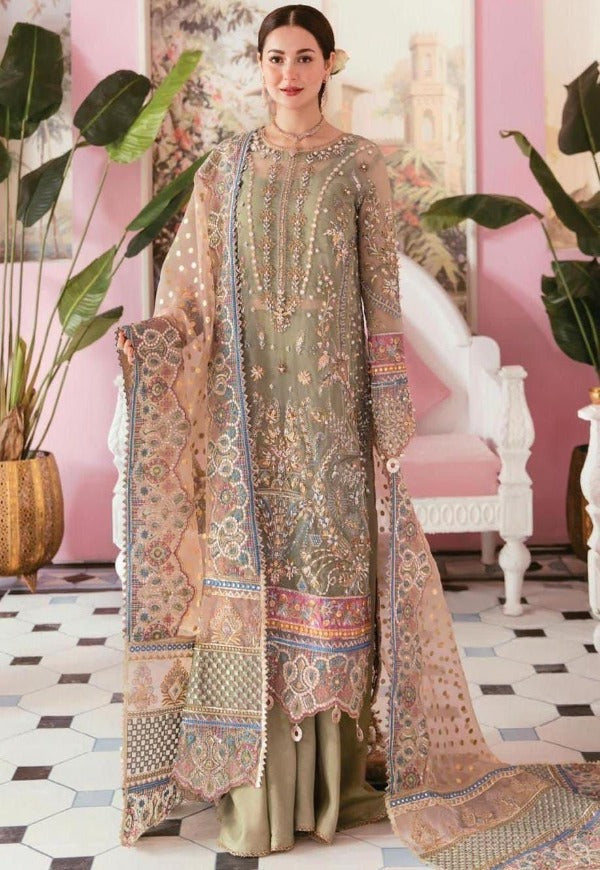 ELAF LUXURY WEDDING ORGANZA UNSTICHED 3pc