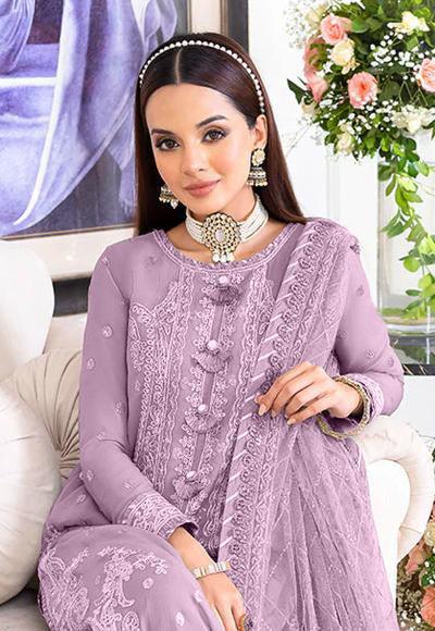 ASIM JOFA chiffon embroidered sequence unstitced 3pc