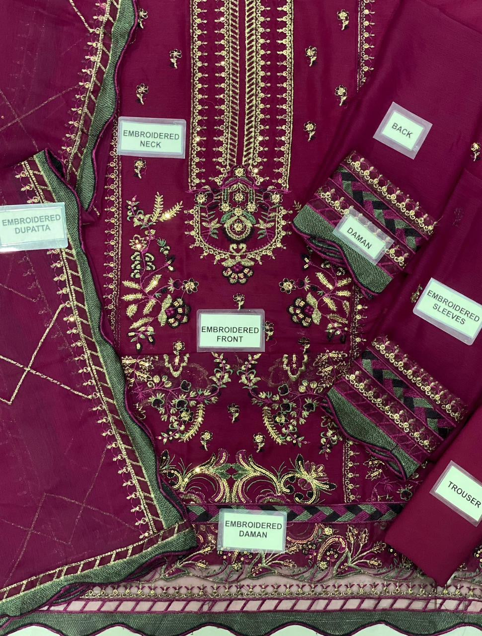 ASIM JOFA
chiifon fully heavy embroidered spengle work