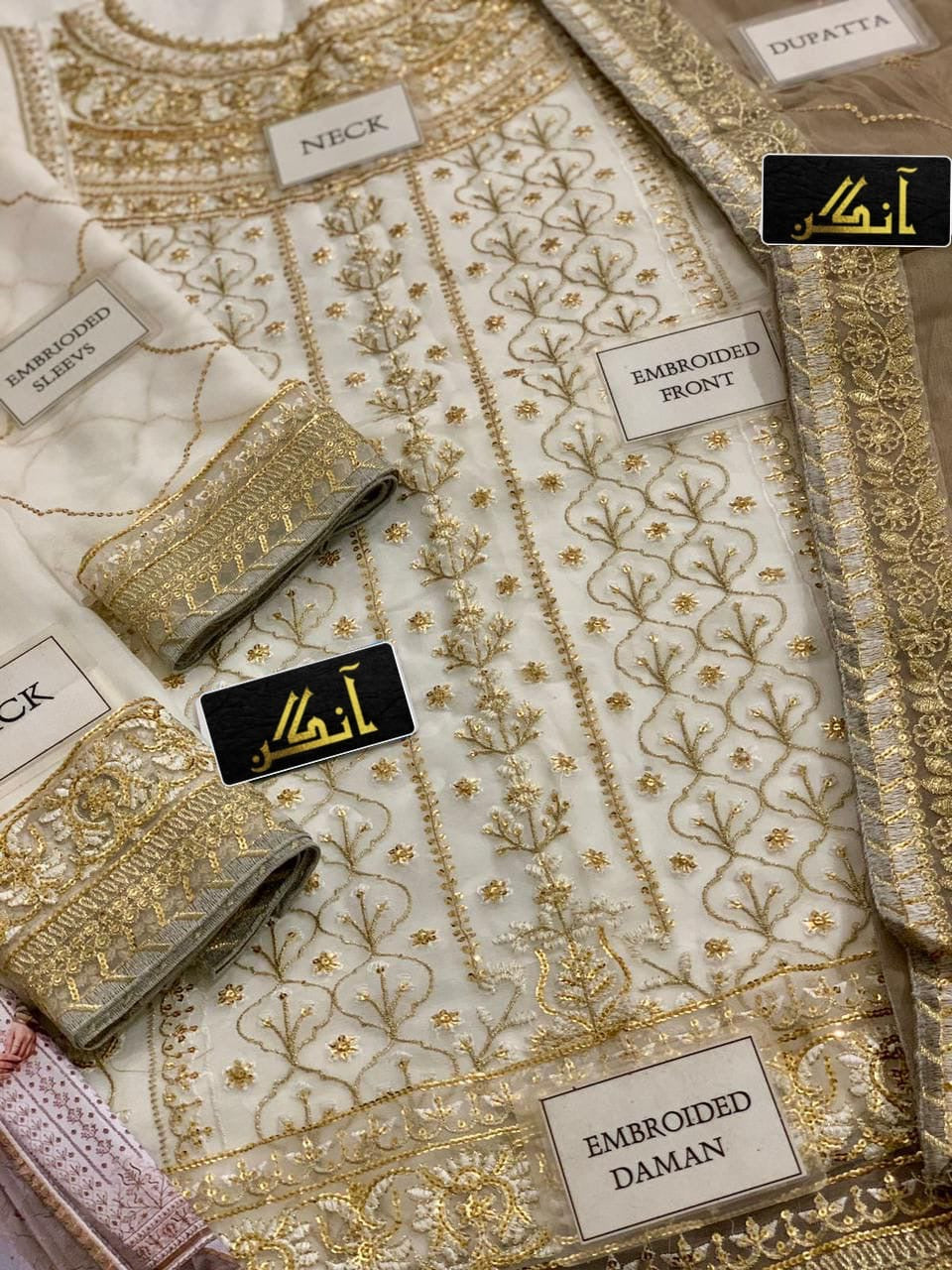 ASIM JOFA chiffon embroidered sequence luxury unstitched 3pc