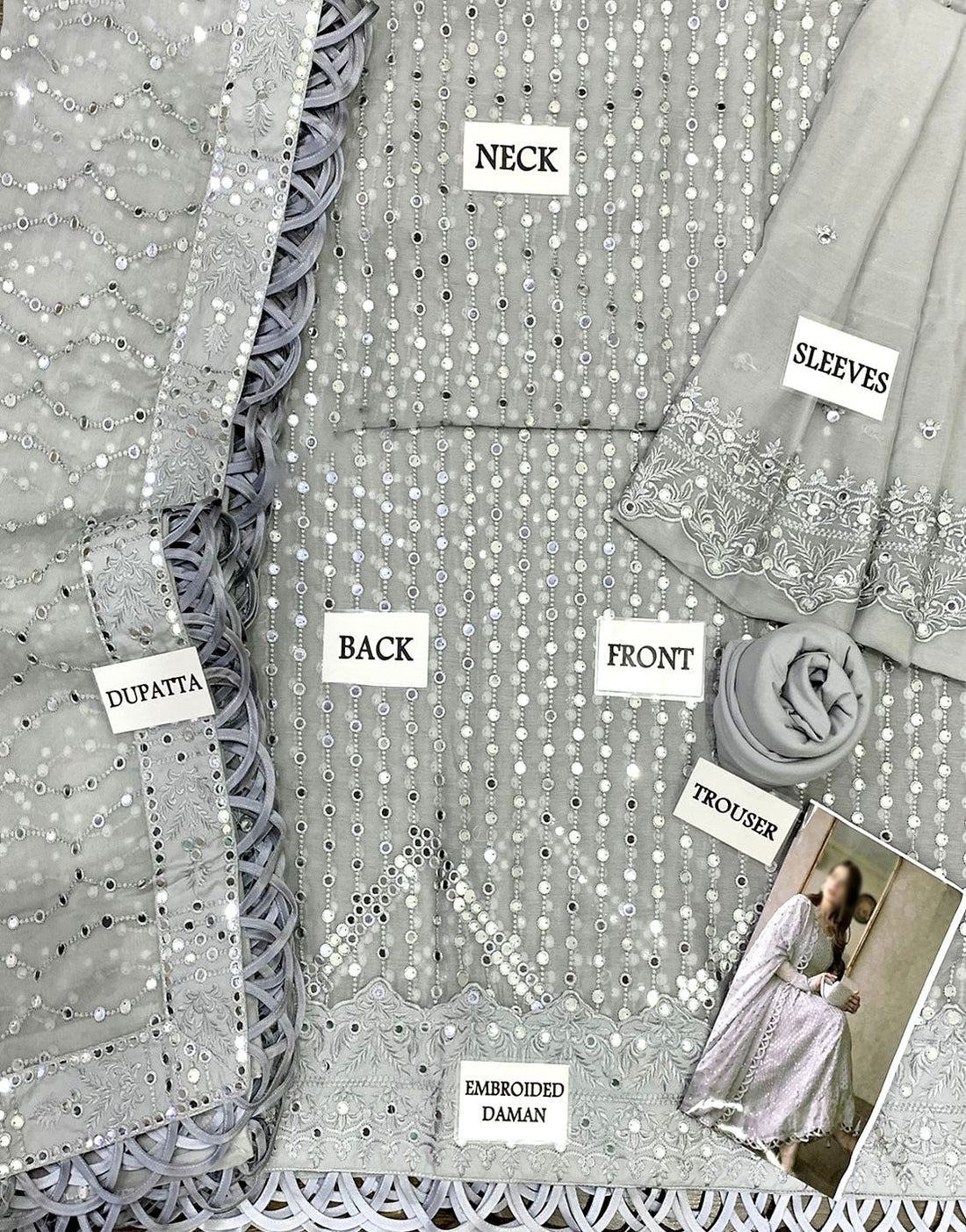 ASIM JOFA
SEMI PURE CHIFFON Suit With MALAI Trouser