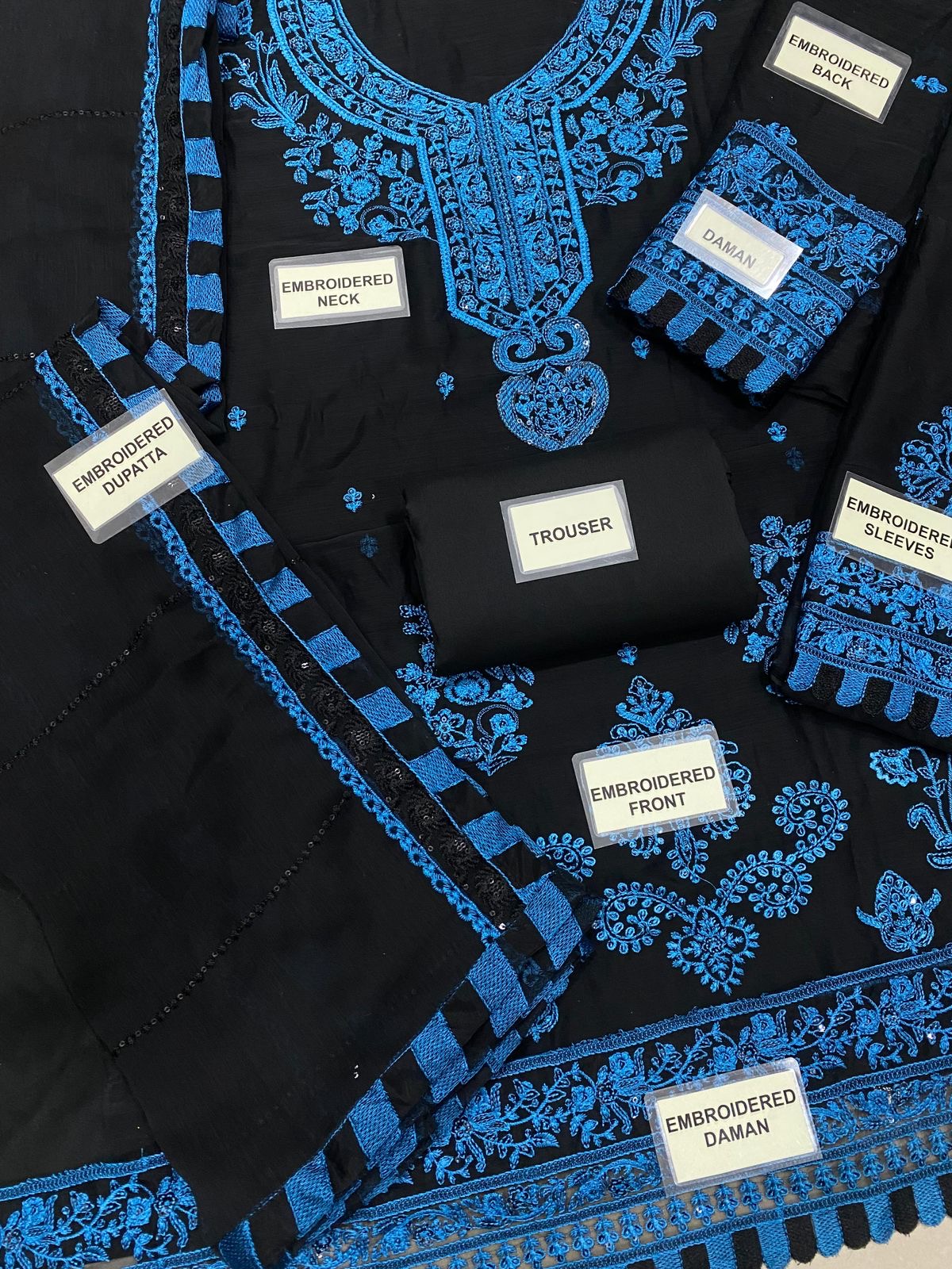 ASIM JOFA CHIFFON embroidered wedding unstitched 3pc