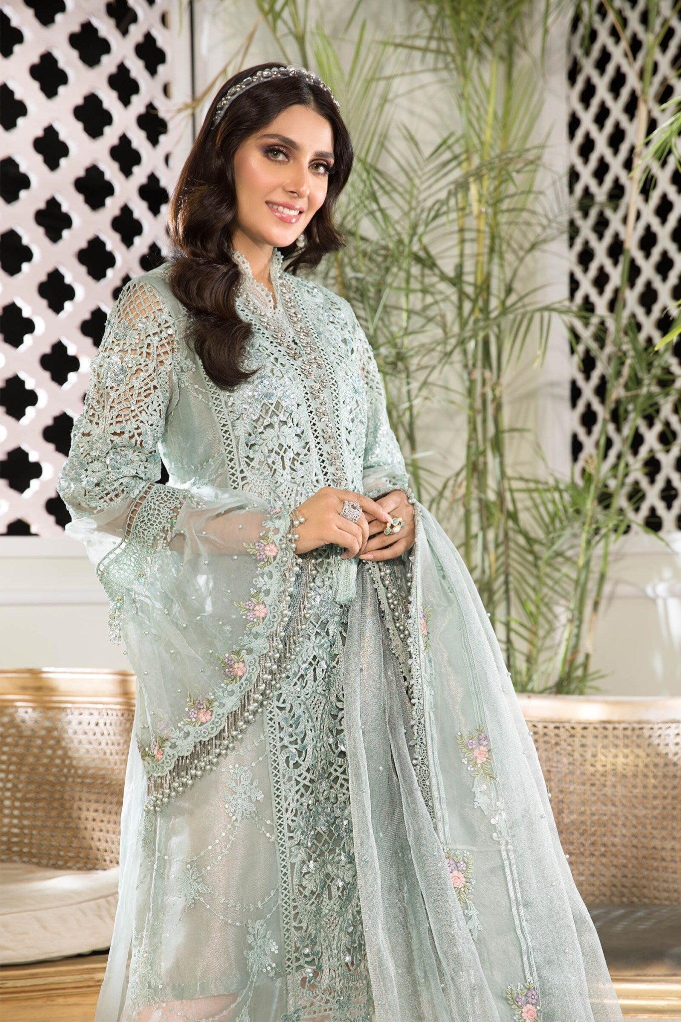 BRAND MARIA.B
organza embroidered hand emblished luxury unstitched 3pc