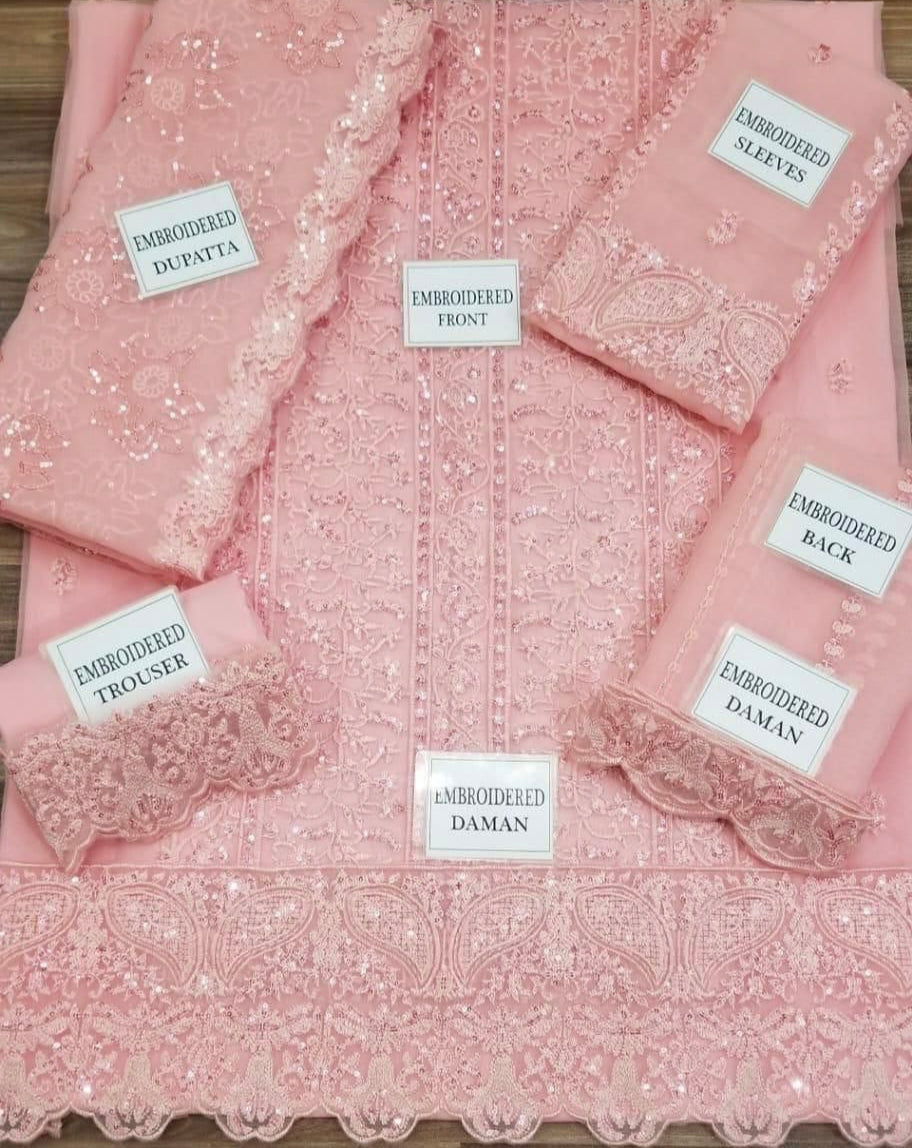 MAYA ALI PARTY WEAR UNSTICHED 3PC