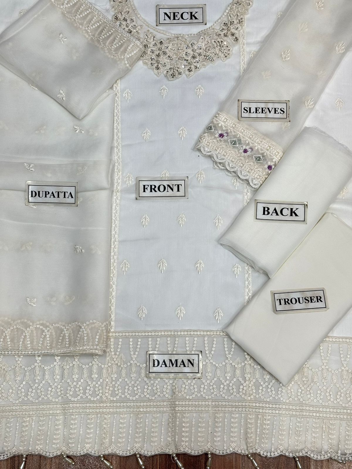 AZURE CHIFFON EMBROIDERED UNSTITCHED 3PC