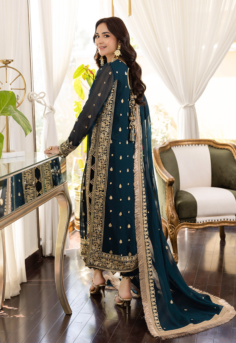 ASIM JOFA CHIFFON WEDDING EMBROIDERED UNSTITCHED 3PC