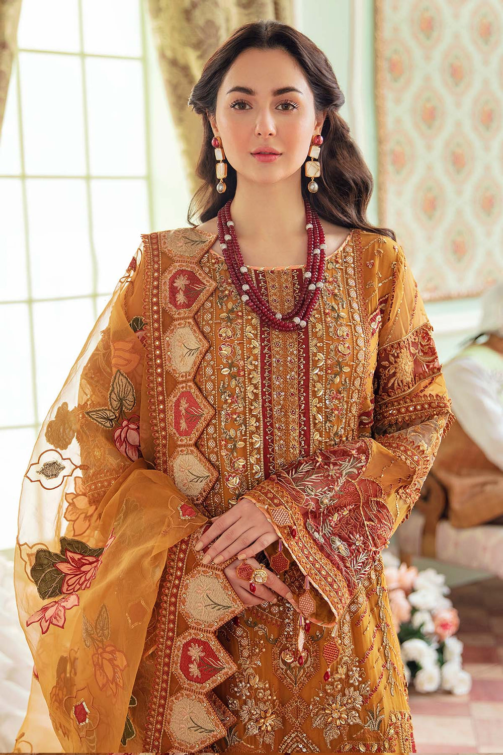 ELAF BRIDAL CHIFFON EMBROIDERED UNSTITCHED 3PC