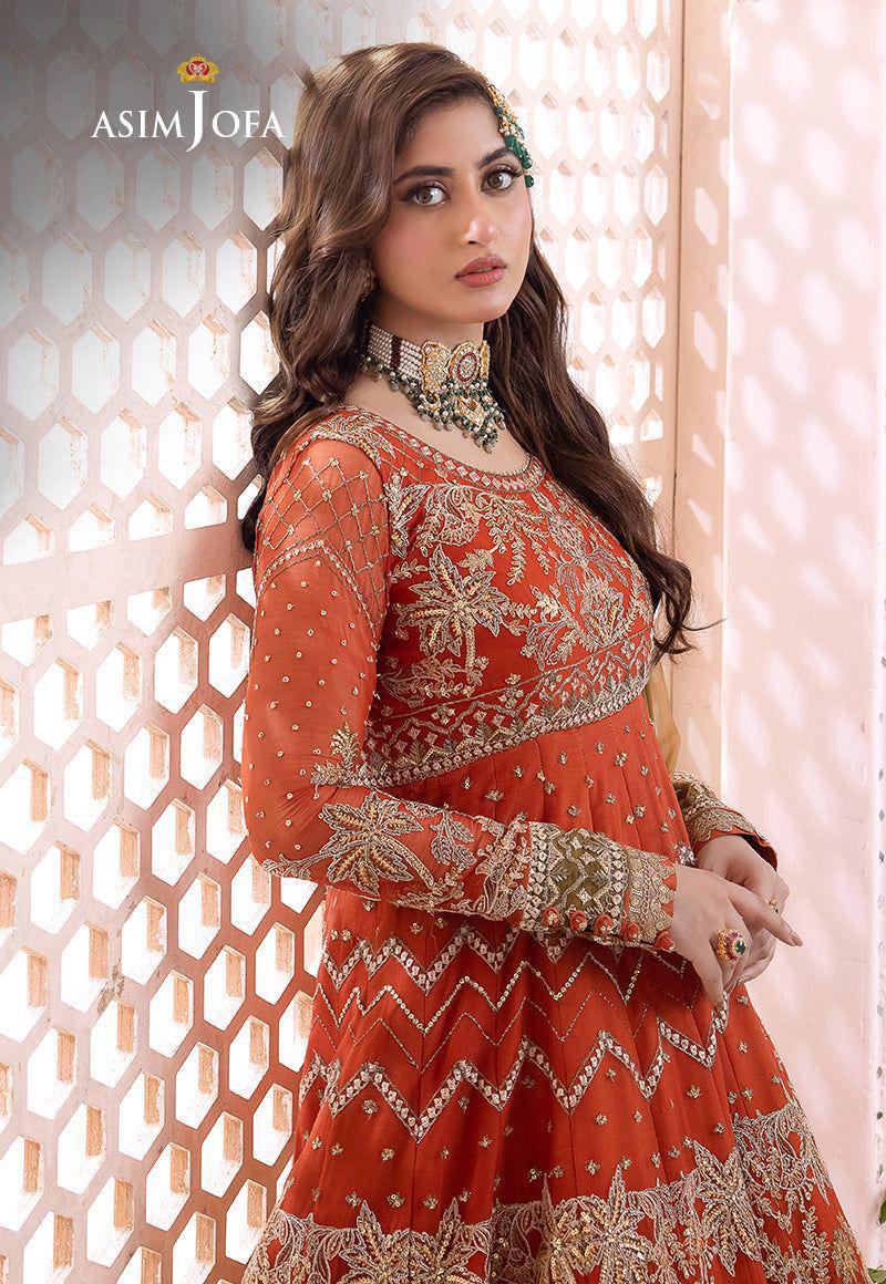 ASIM JOFA CHIFFON WEDDING EMBROIDERED UNSTITCHED 3PC