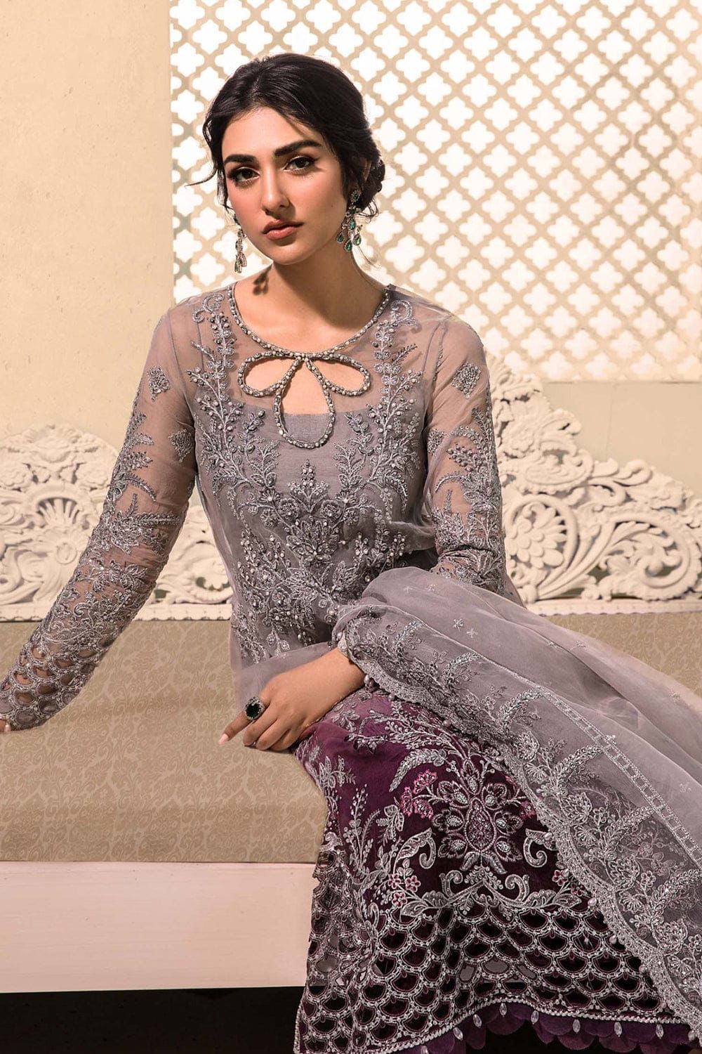 MARIA.B LUXURY ORGANZA EMBROIDERED UNSTICHED 3PC