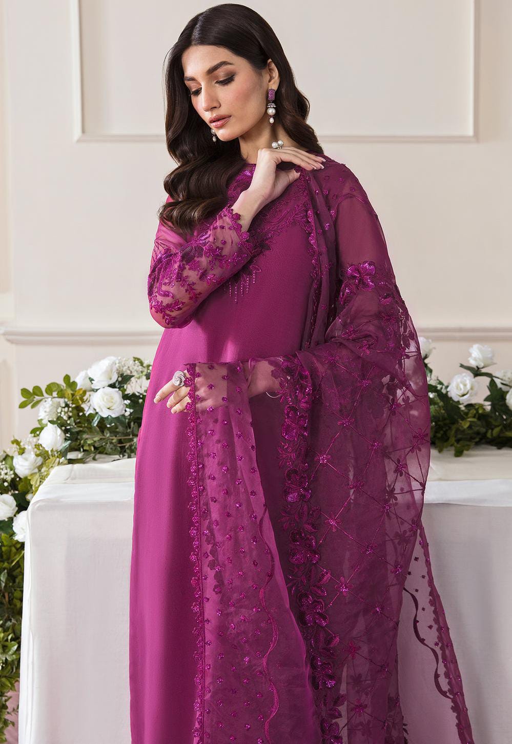 BAROQUE PARTY WEAR CHIFFON UNSTICHED 3PC